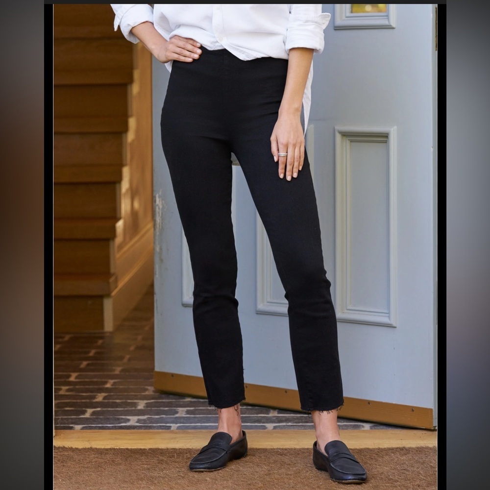 Frank & Eileen Derry Illusion Black Pull-On Pants Size 30